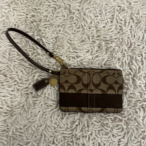 Coach Signature Wristlet Purse - Picture 1 of 2